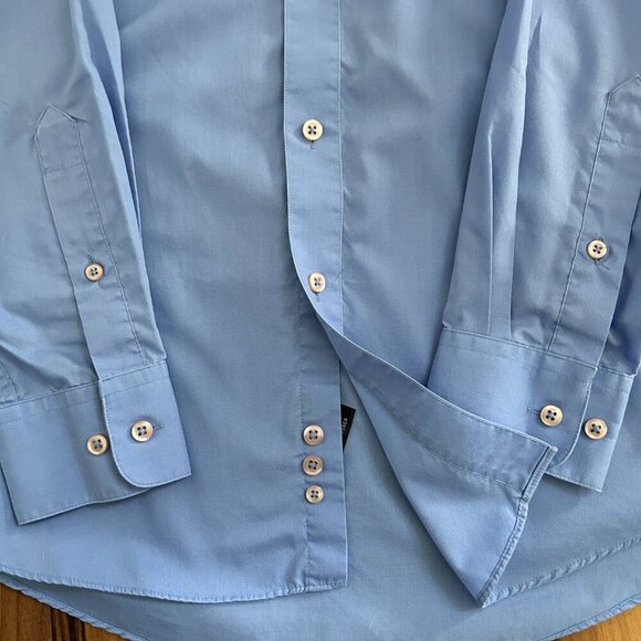 Kilburne and Finch Men's Blue Button Down Shirt - Picture 5 of 6